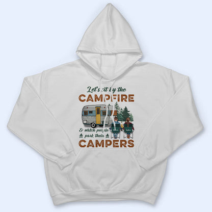Watch People Park Their Camper Camping Couple  - Personalized Custom T Shirt