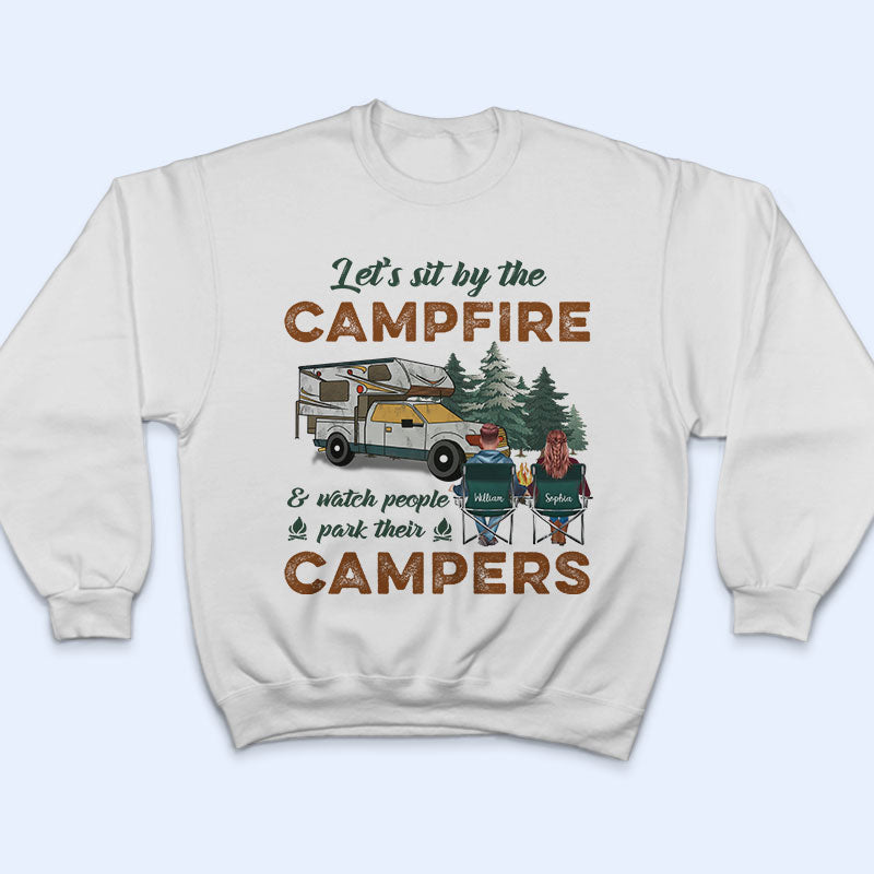 Watch People Park Their Camper Camping Couple  - Personalized Custom T Shirt