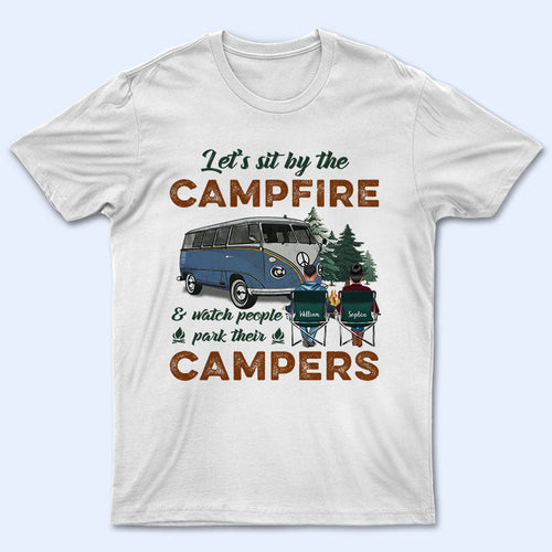 Watch People Park Their Camper Camping Couple  - Personalized Custom T Shirt