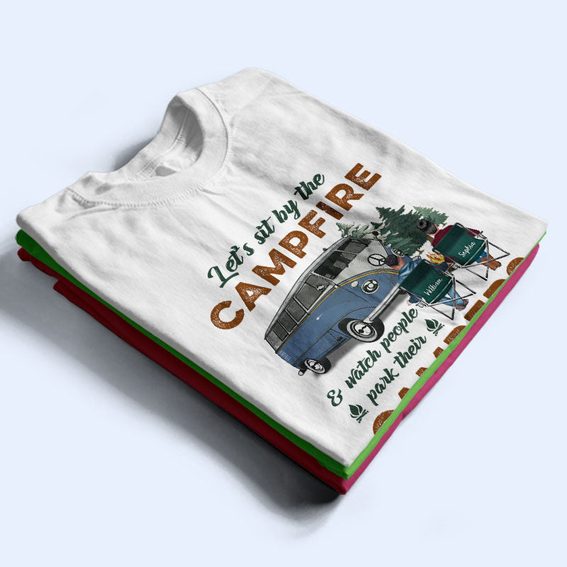 Watch People Park Their Camper Camping Couple  - Personalized Custom T Shirt