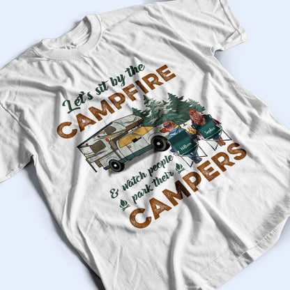 Watch People Park Their Camper Camping Couple  - Personalized Custom T Shirt
