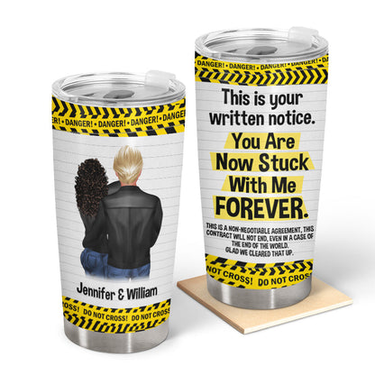 Written Notice - Gift For Couples - Personalized Custom Tumbler