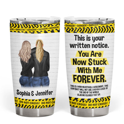 Written Notice - Gift For Couples - Personalized Custom Tumbler