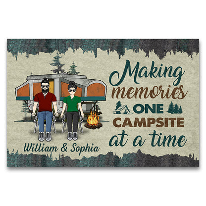 Drive Slow Drunk Campers Matter Husband Wife - Camping Couple - Personalized Custom Doormat