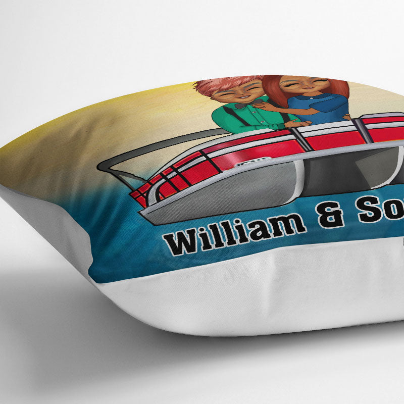 I Want To Hold Your Hand Pontooning - Gift For Couples - Personalized Custom Pillow