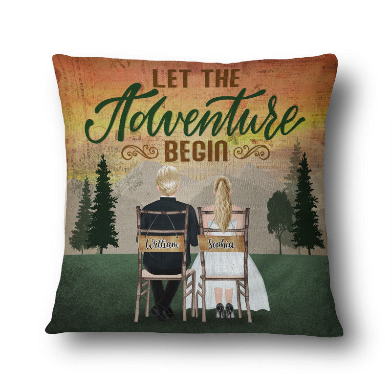 Let The Adventure Begin - Gift For Couple - Personalized Custom Pillow