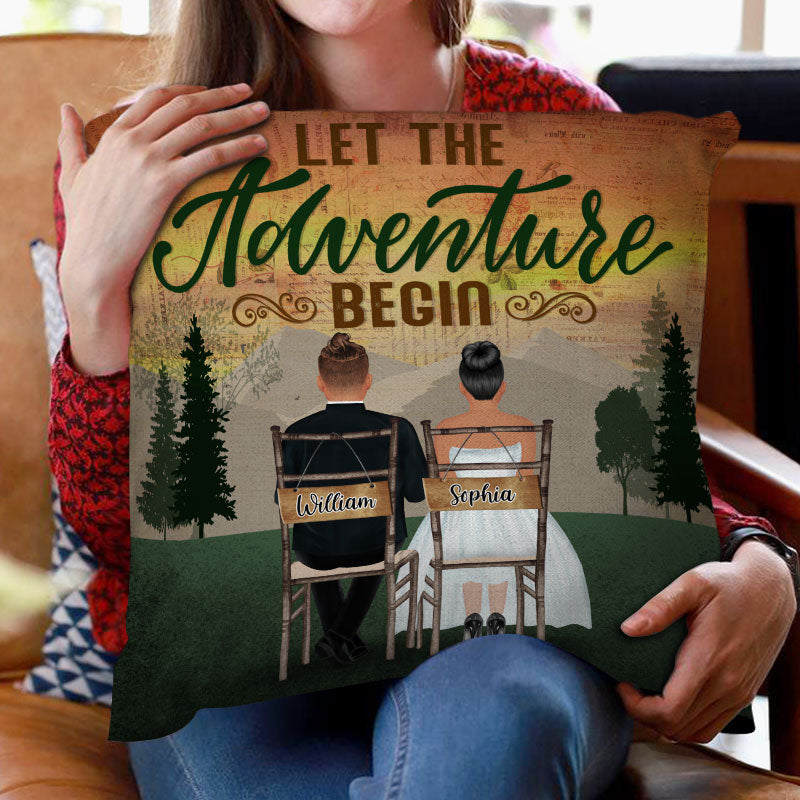 Let The Adventure Begin - Gift For Couple - Personalized Custom Pillow