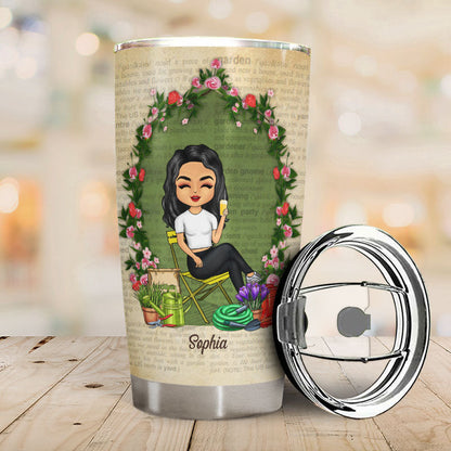 And Into The Garden - Gift For Gardeners - Personalized Custom Tumbler