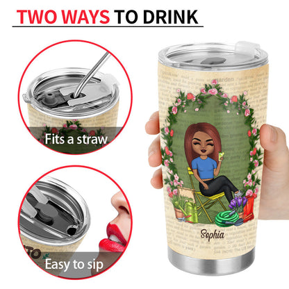 And Into The Garden - Gift For Gardeners - Personalized Custom Tumbler