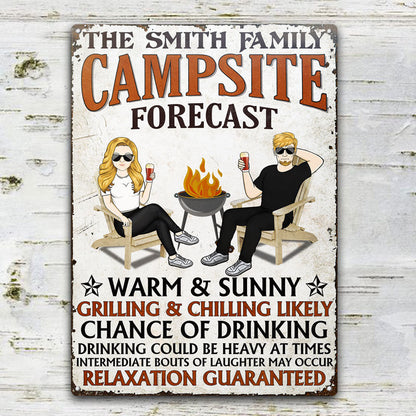 Backyard Forecast - Funny Sign For Indoor Outdoor - Personalized Custom Classic Metal Signs