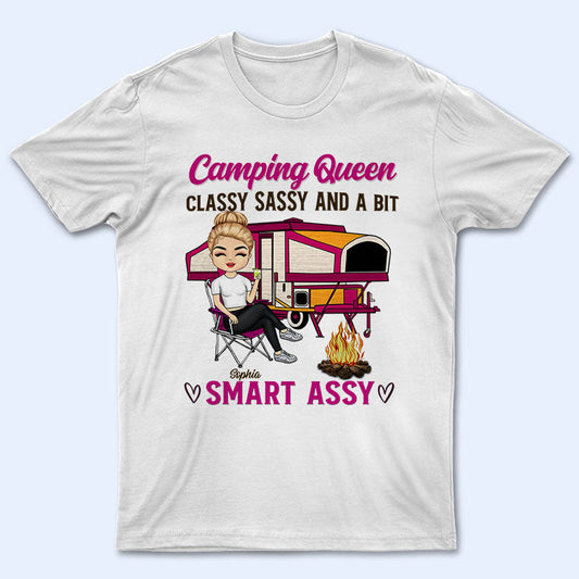 Camping Queen Classy - Gift For Camping Lady - Personalized Custom T Shirt