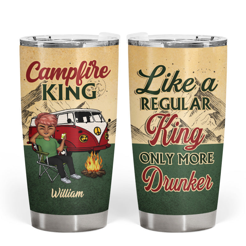 Only More Drunker - Gift For Camping Lovers - Personalized Custom Tumbler