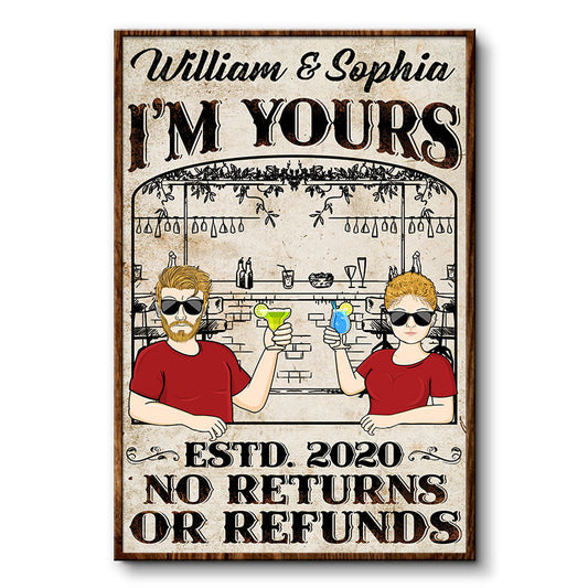 No Returns Or Refunds - Gift For Couples - Personalized Custom Poster