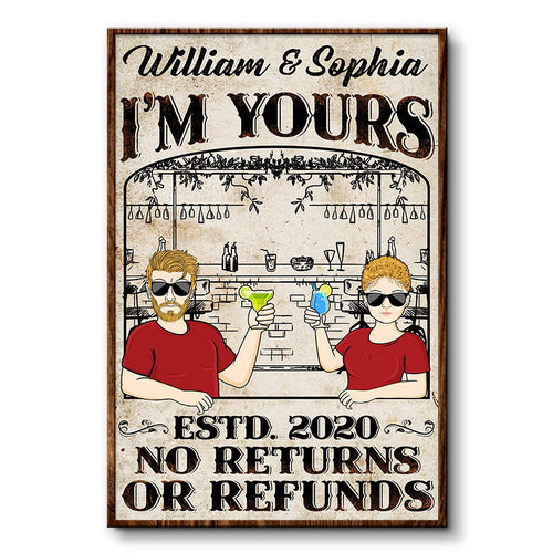 No Returns Or Refunds - Gift For Couples - Personalized Custom Poster