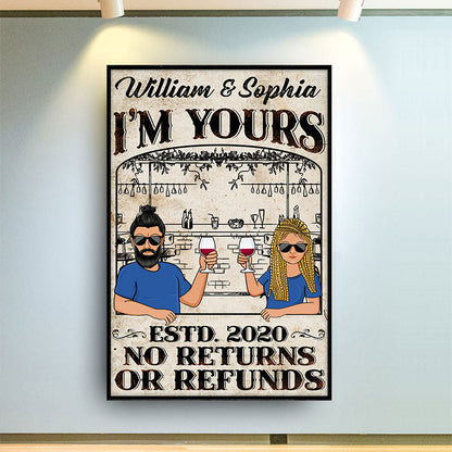 No Returns Or Refunds - Gift For Couples - Personalized Custom Poster