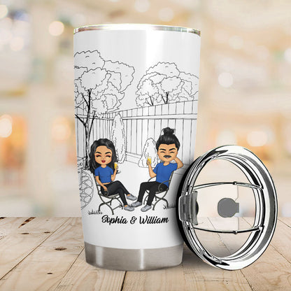No One Else I'd Rather Have Snoring - Husband Wife Couple Gift - Personalized Custom Tumbler