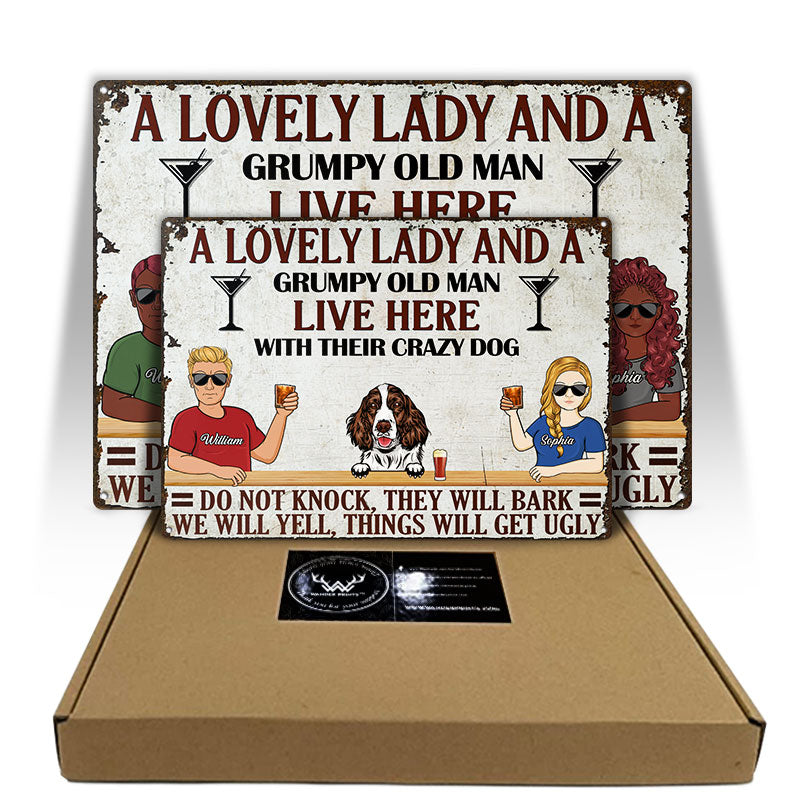 They Will Bark We Will Yell - Gift For Dog Lovers, Husband Wife - Personalized Custom Classic Metal Signs