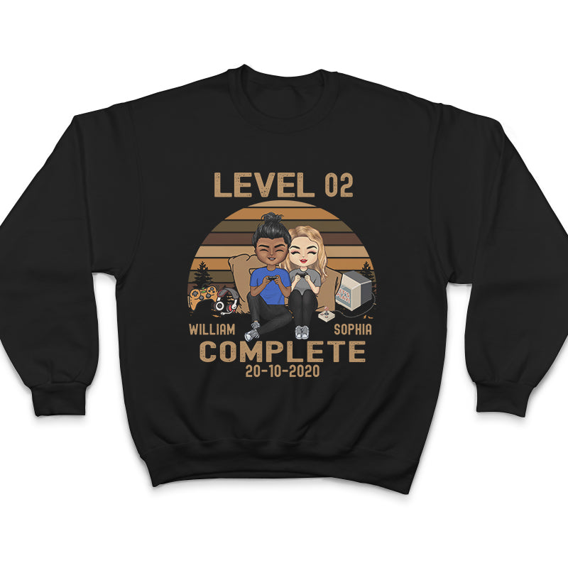 Level Complete - Gift For Couples - Personalized Custom T Shirt