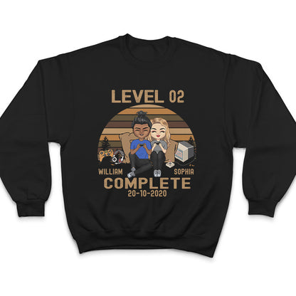 Level Complete - Gift For Couples - Personalized Custom T Shirt