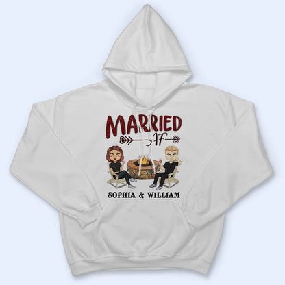 Married Af - Grilling Chillin Couple - Personalized Custom T Shirt