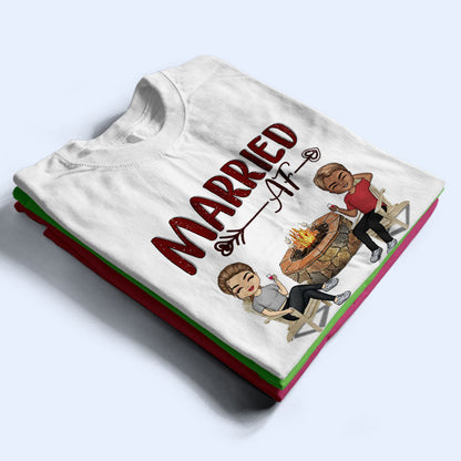 Married Af - Grilling Chillin Couple - Personalized Custom T Shirt