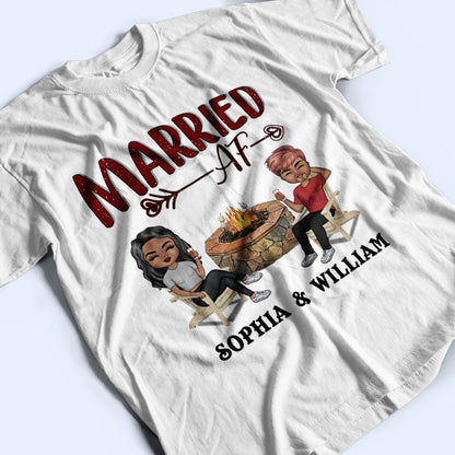 Married Af - Grilling Chillin Couple - Personalized Custom T Shirt