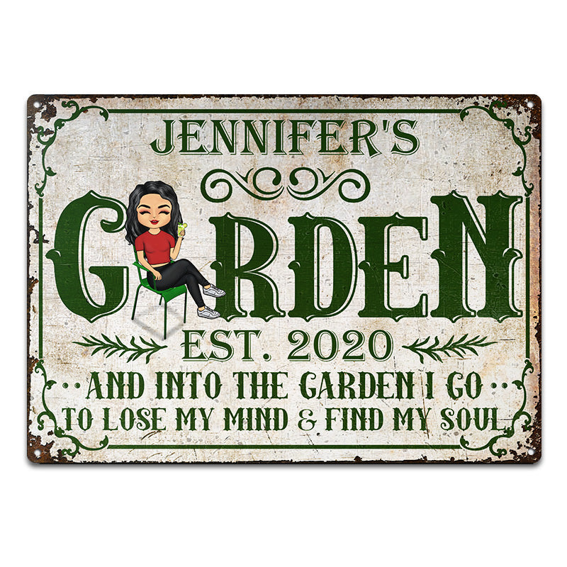 Grown With Love Gardening Gift - Personalized Custom Classic Metal Signs