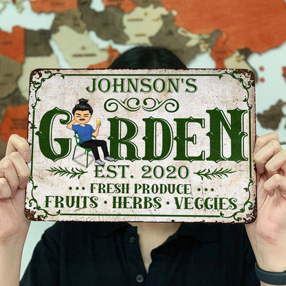 Grown With Love Gardening Gift - Personalized Custom Classic Metal Signs