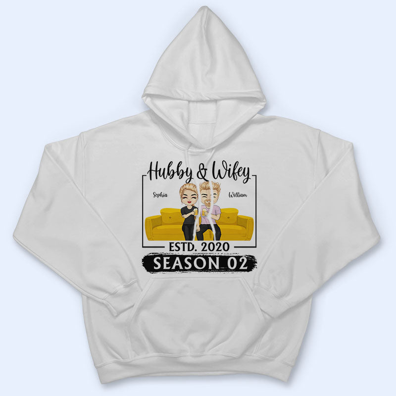 Hubby Wifey Season - Gift For Couples - Personalized Custom T Shirt