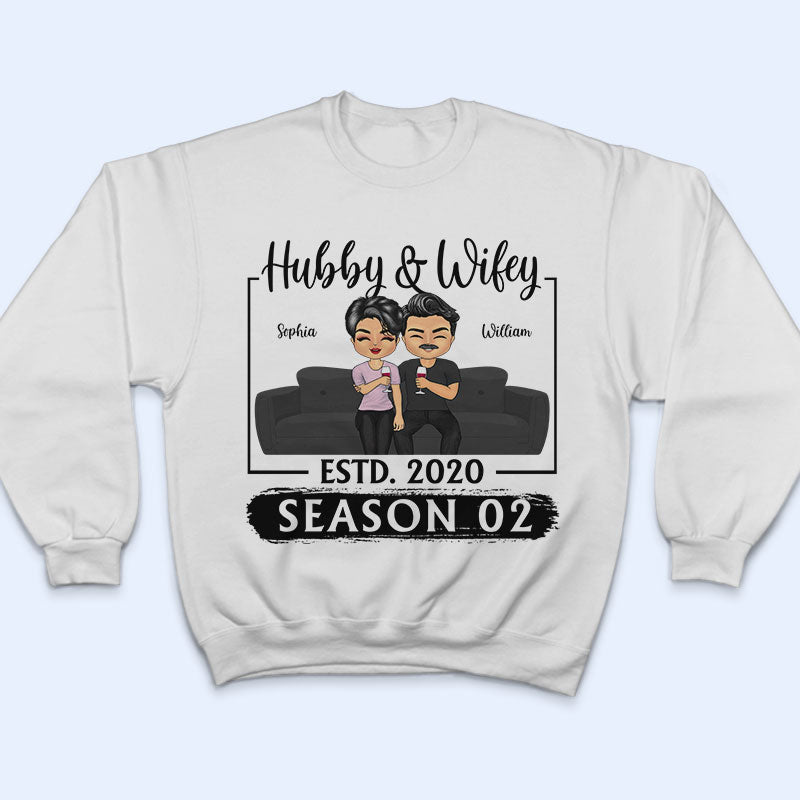 Hubby Wifey Season - Gift For Couples - Personalized Custom T Shirt