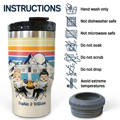 Drinking Buddies For Life - Gift For Camping Lovers - Personalized Custom Triple 3 In 1 Can Cooler