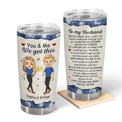 Never Forget I Love You I Wish I Could - Couple Gifts - Personalized Custom Tumbler