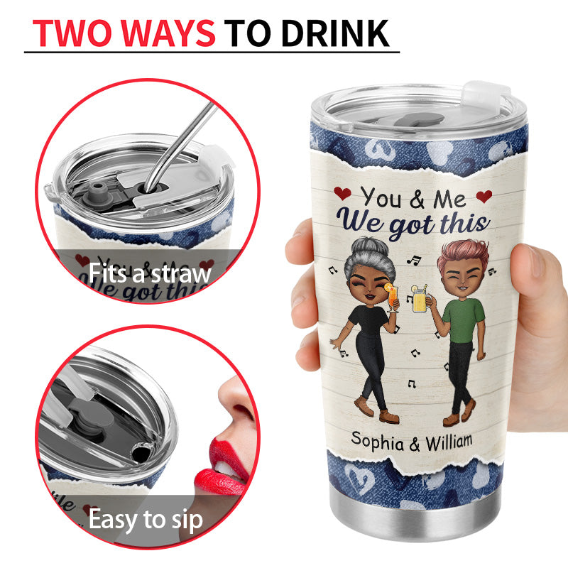 Never Forget I Love You I Wish I Could - Couple Gifts - Personalized Custom Tumbler