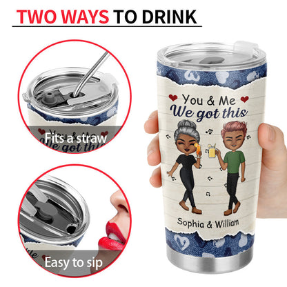 Never Forget I Love You I Wish I Could - Couple Gifts - Personalized Custom Tumbler