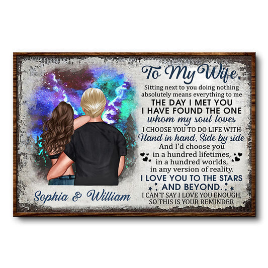 I Love You To The Stars And Beyond - Gift For Couples - Personalized Custom Poster