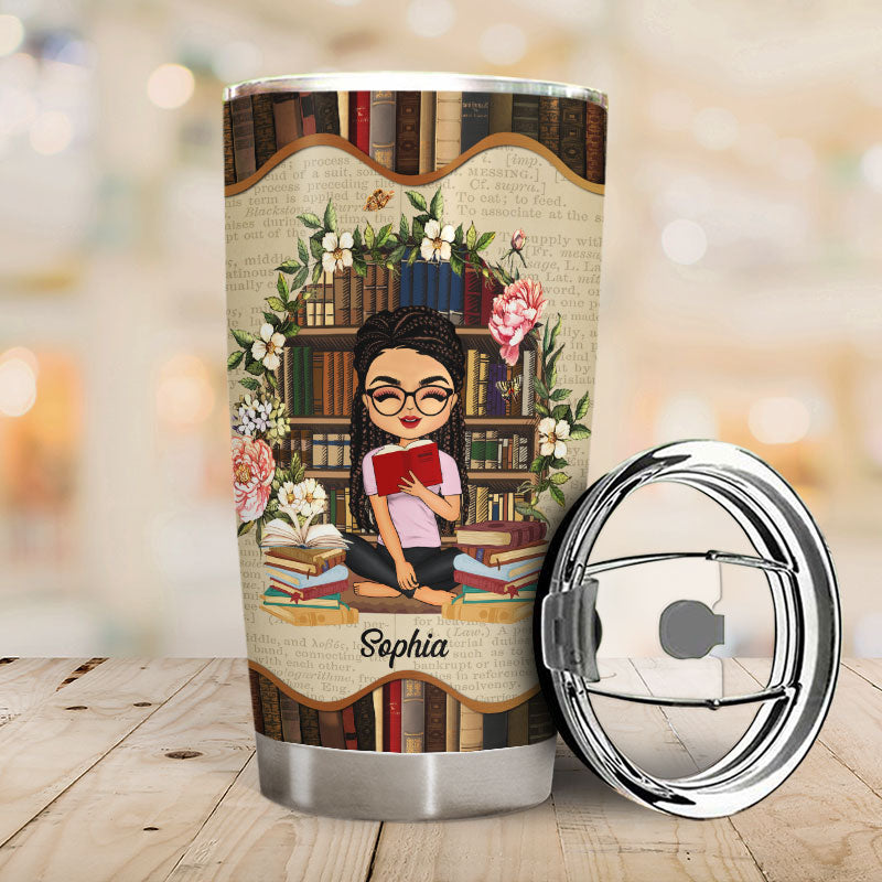 Just A Girl Boy Who Loves Books - Reading Gift For Book Lovers - Personalized Custom Tumbler