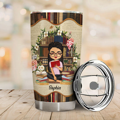 Just A Girl Boy Who Loves Books - Reading Gift For Book Lovers - Personalized Custom Tumbler