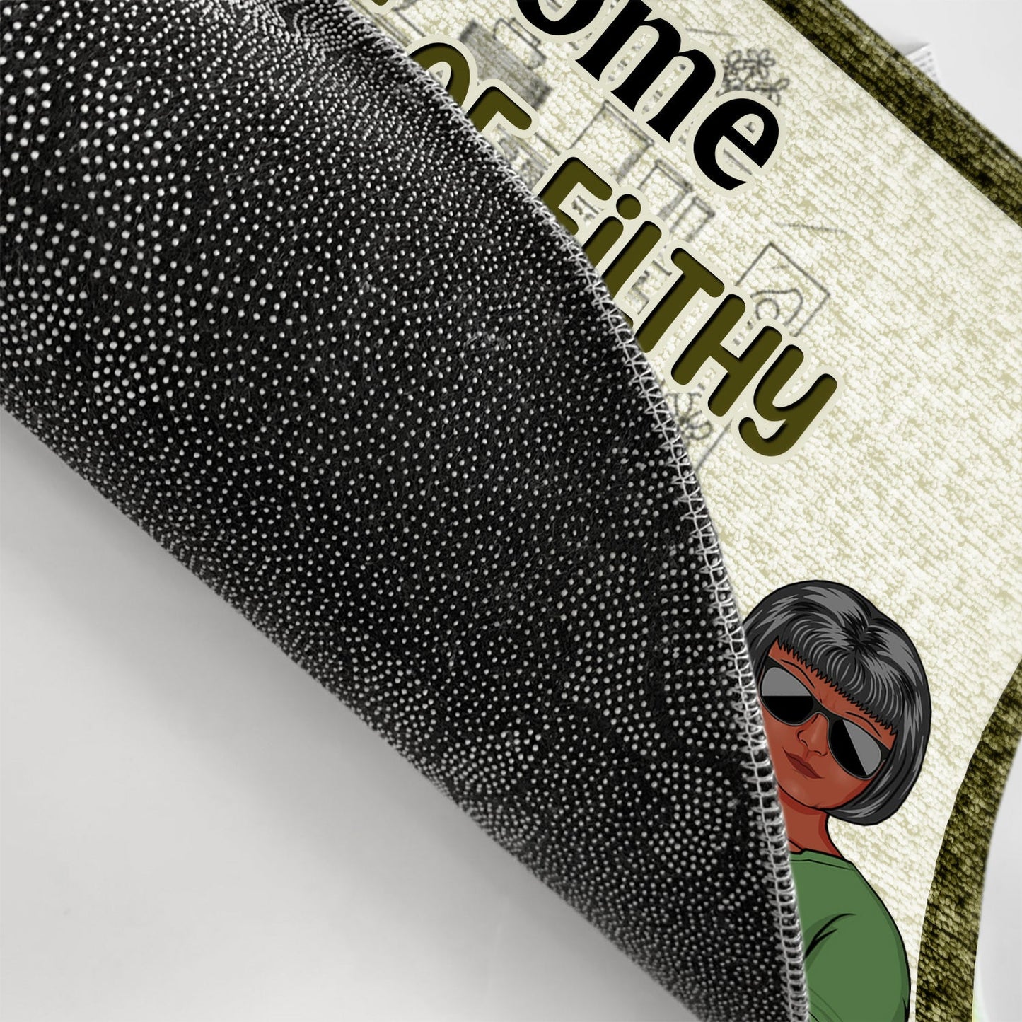 Beware Mouth Wife Husband Is Cool - Gift For Couples - Personalized Custom Doormat