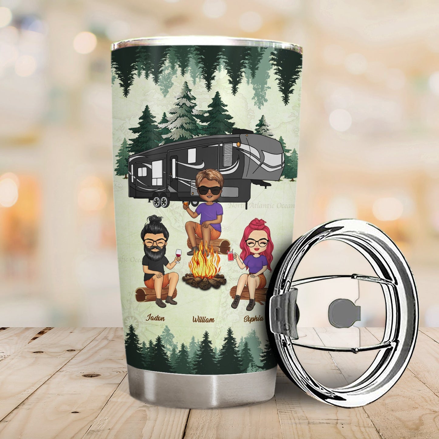 Best Friends We’re Trouble When We Are Together - Camping Gift For BFF Besties - Personalized Custom Tumbler