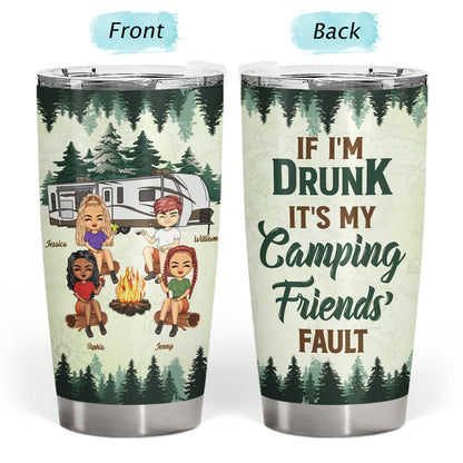 Best Friends We’re Trouble When We Are Together - Camping Gift For BFF Besties - Personalized Custom Tumbler