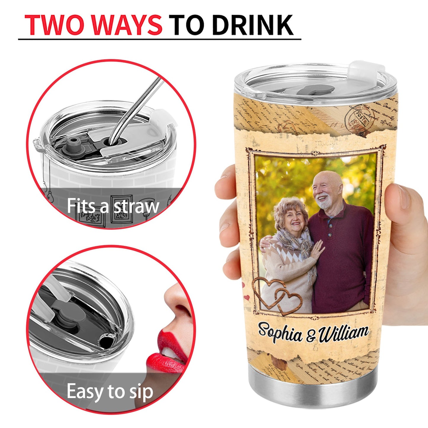 Custom Photo Couple I Love You The Most - Gift For Family Married Couples - Personalized Custom Tumbler