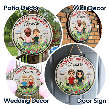 Annoy For The Rest Of My Life - Gift For Couple - Personalized Custom Wood Circle Sign
