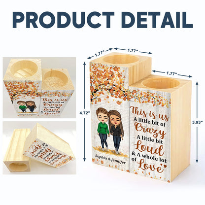 Family Chibi Couple The Day I Met You - Gift For Couples - Personalized Custom Candle Holder