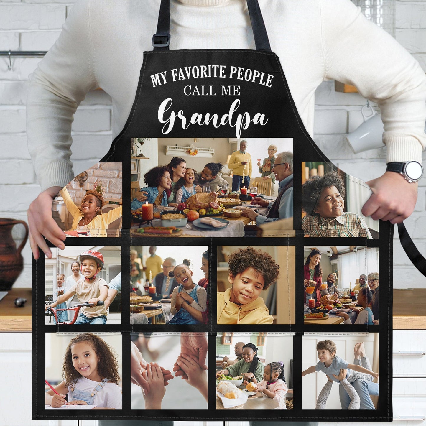 Custom Photo My Favorite People Call Me - Gift For Mother, Grandma - Personalized Apron