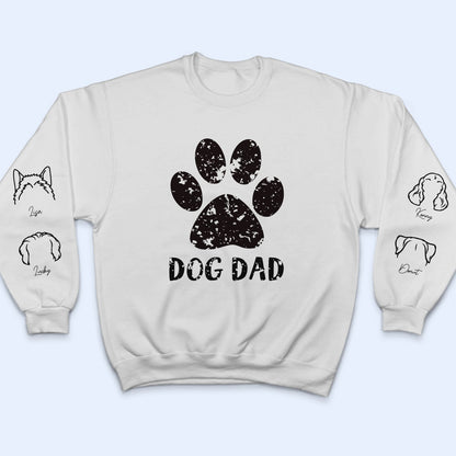 Pawz Dog Mom Dog Dad - Gift For Dog Lovers - Personalized Unisex Sweatshirt With Design On Sleeve