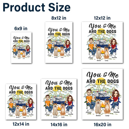 You And Me And The Dogs - Gift For Camping Lovers - Personalized Camping Decal, Decor Decal