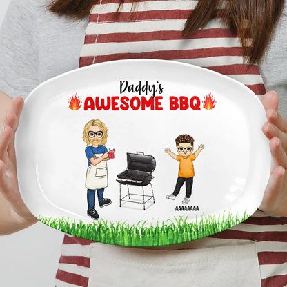 Grilling Plate Awesome BBQ - Personalized Plate