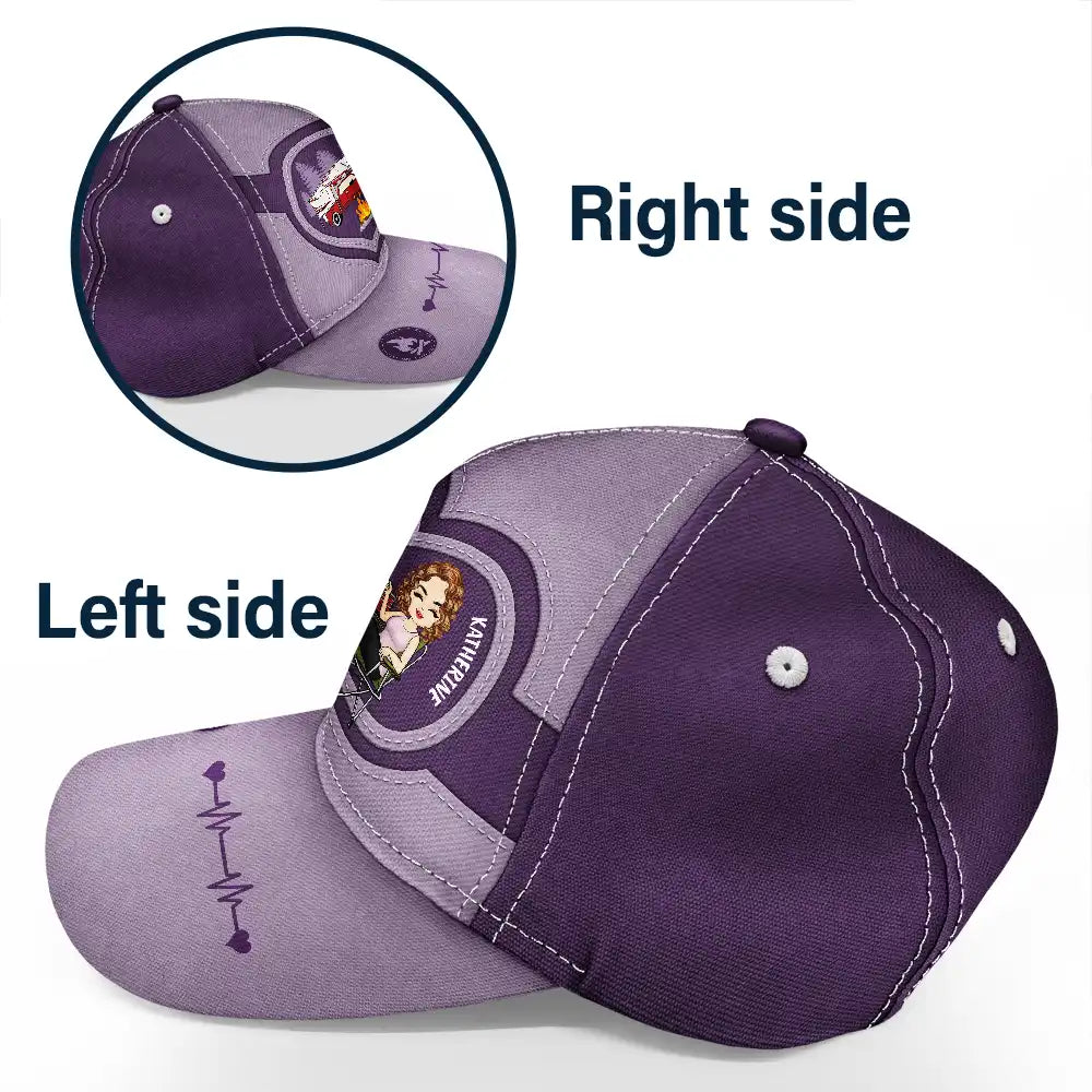 Camping Girl With Heart - Personalized Classic Cap