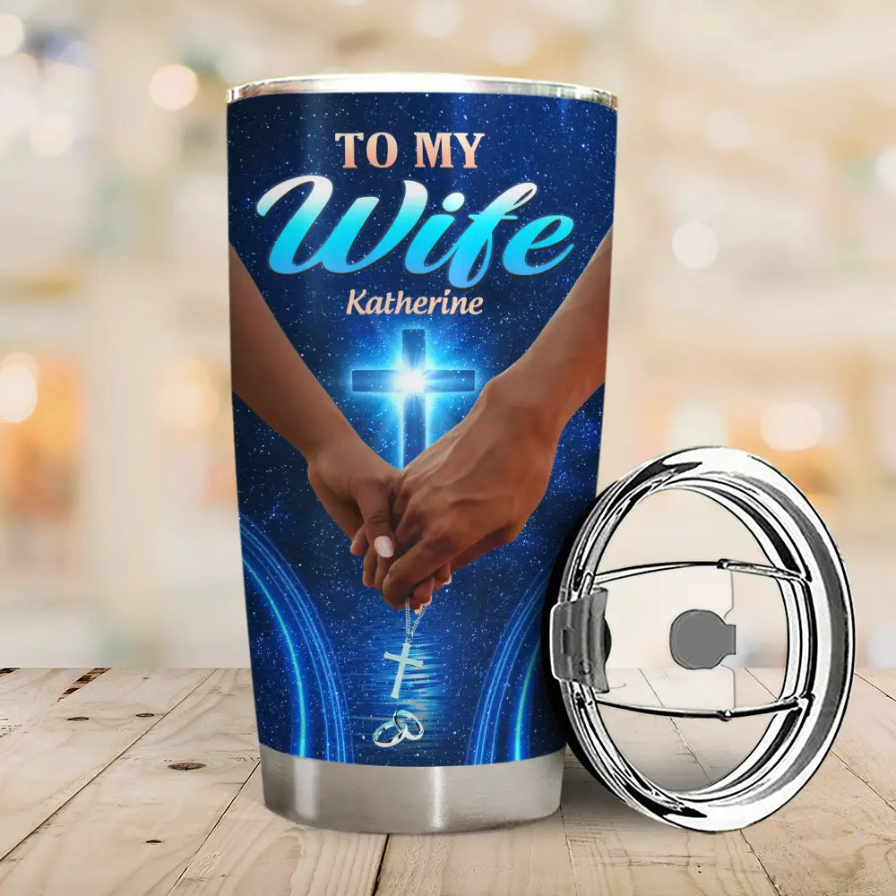 God Blessed The Broken Road Couples - Personalized Tumbler