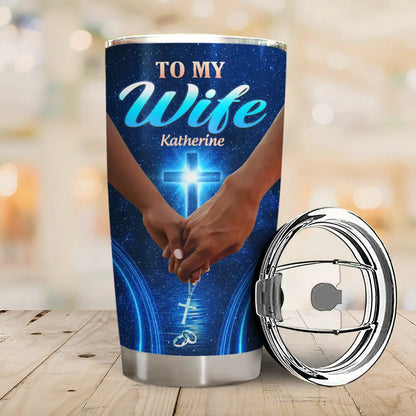 God Blessed The Broken Road Couples - Personalized Tumbler